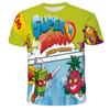 Kids Summer New Casual Funny Cartoon Game 3D Print O-neck T-shirts 3-13 Years Boys Girls Outfits Tops Children Clothes