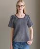 Lucida Basic Striped Short Sleeve T-Shirt - Navy