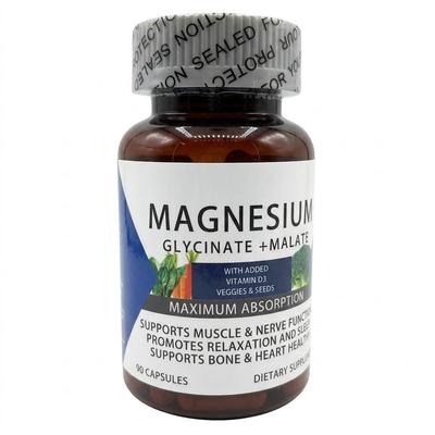 Magnesium Glycinate & Malate Complex with D3 – High Absorption Bone & Muscle Support
