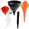 3 Pcs Fuel Plastic Funnels With Detachable Spout And Filter For Garage Motorcycle Car Van Truck Refueling Engine Diesel Petrol