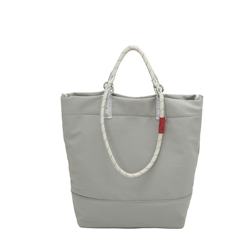 Fashion Solid Color Nylon Versatile Tote Bags Work Purse Stylish Simple Top-Handle Bags Large Elegant Casual Youth Shoulder Bag