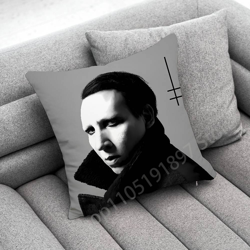 M-Marilyn M-Manson Antichrist Superstar Povlak na polštář Pro 50x50cm 30x30cm 45x45cm 40x40cm Čtvercový povlak na polštář