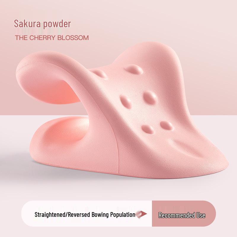 Cervical Spine Massager Pillow: Memory Foam Neck Protector for Hump Correction & C-Shaped Traction Support