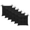 Stackable Garden Chairs with Cushions 6 pcs Solid Teak Wood