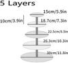 3/4/5/6Tier Acrylic Round Cupcake Stand Clear Birthday Cupcake Stand Holder Dessert Display for Wedding Birthday Christmas Party