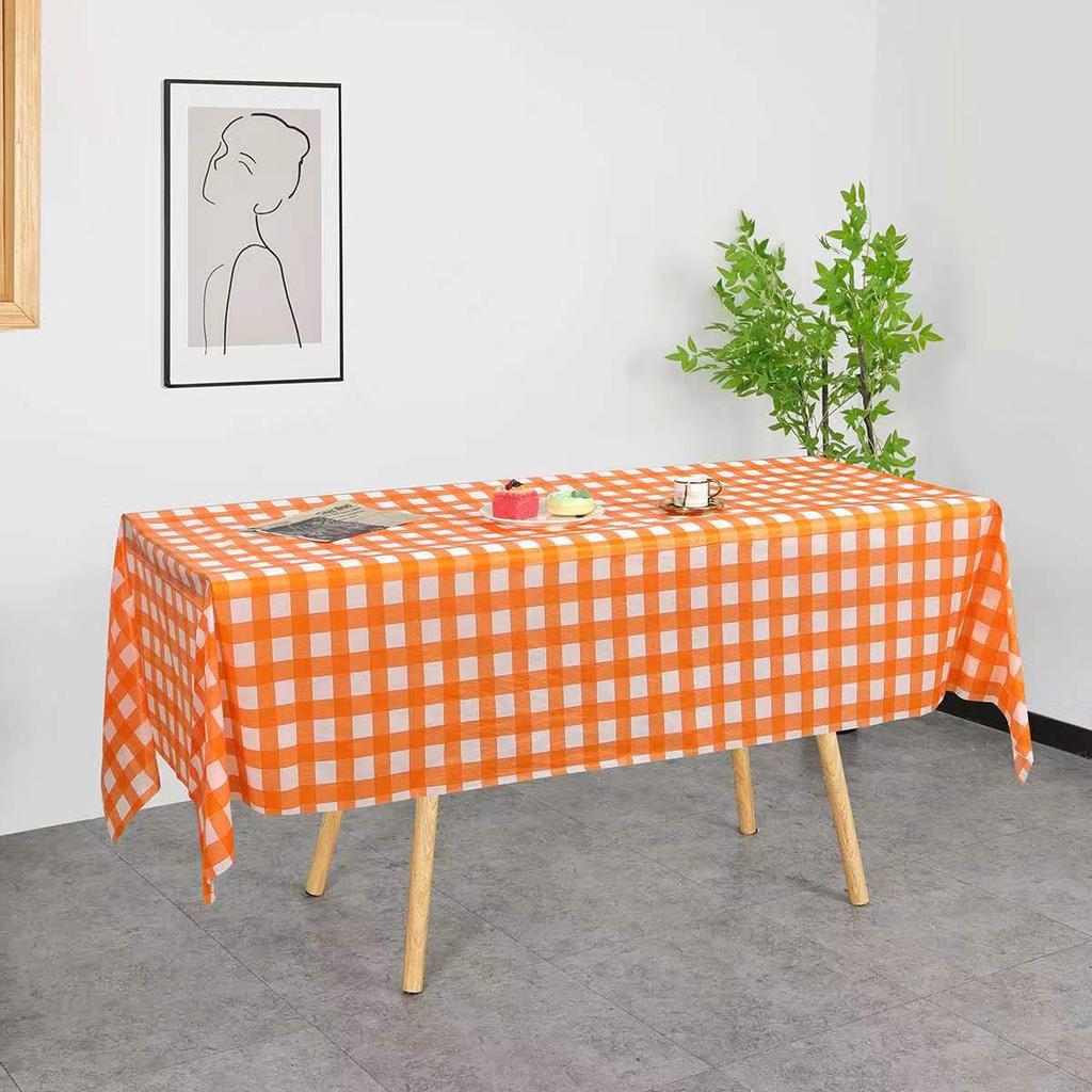 1/3pcs Disposable Checkered Tablecloth Plastic Rectangle Party Table Cover Picnic