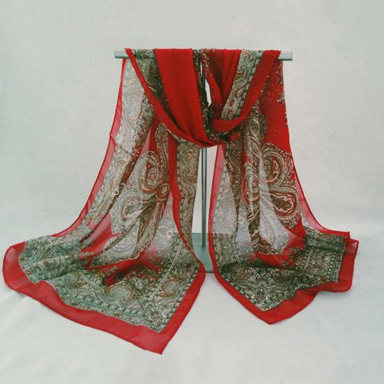 Sciarpa Lunga Morbida in Chiffon Floreale da Donna, Coprispalle Trasparente, Stola, Regalo