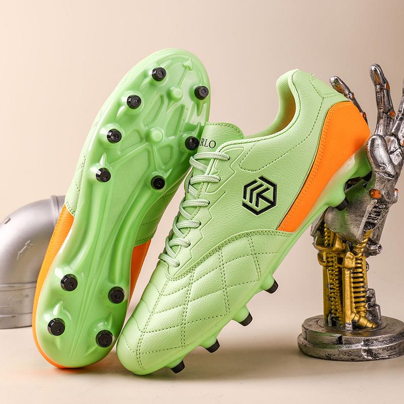 

New Men Football Boots Grass Breathable Match Outdoor Sport Soccer Shoes Non Slip Cleats Long Spikes Comfortable Training Boys 31 армія зелений колір