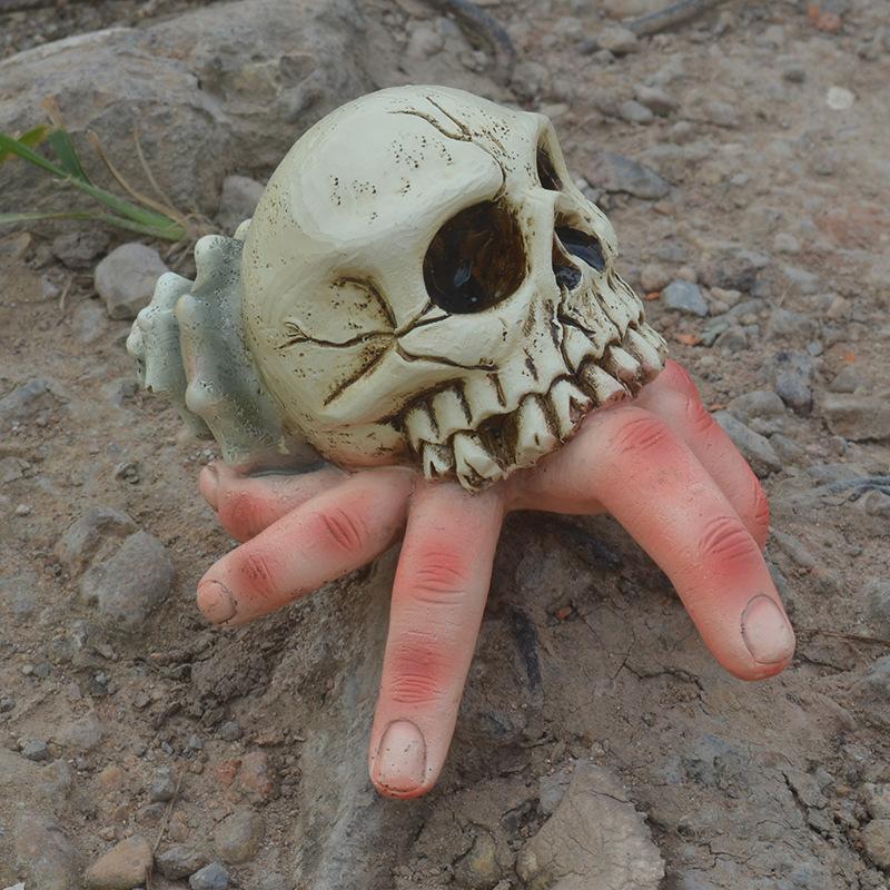 Skull simulation hand horror courtyard home decoration handicraft sculpture ornament