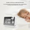 LED Digital Alarm Clock 180° Arm Projection Alarm Clock USB Charging Wake Up FM Radio Time Projector for Students Office Worker