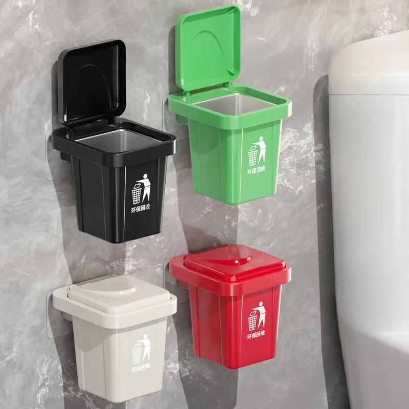 Portable Ashtray Trash Can Ashtray with Lid, Stainless Steel Ashtray, Bathroom Wall Hanging, Notch Anti-fly Ash Ashtray
