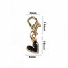 10Pcs Enamel Heart Charm Lobster Clasp Pendant Colorful Alloy Love Heart Dangle Charms For Diy Jewelry Making Keychain Bag Decor