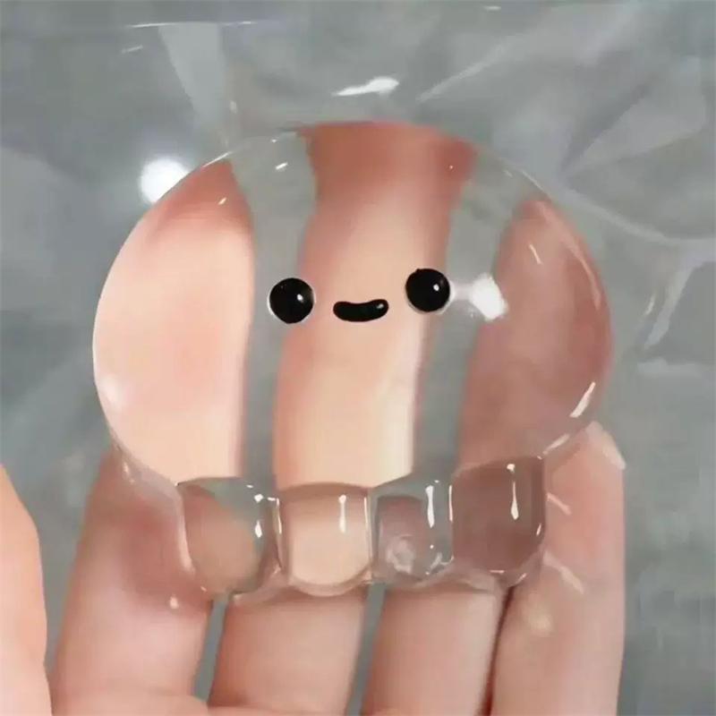 Taba Squishy Quallen Oktopus Spielzeug - Transparent Niedlich Sensorisches Fidget für Schreibtisch Fokus