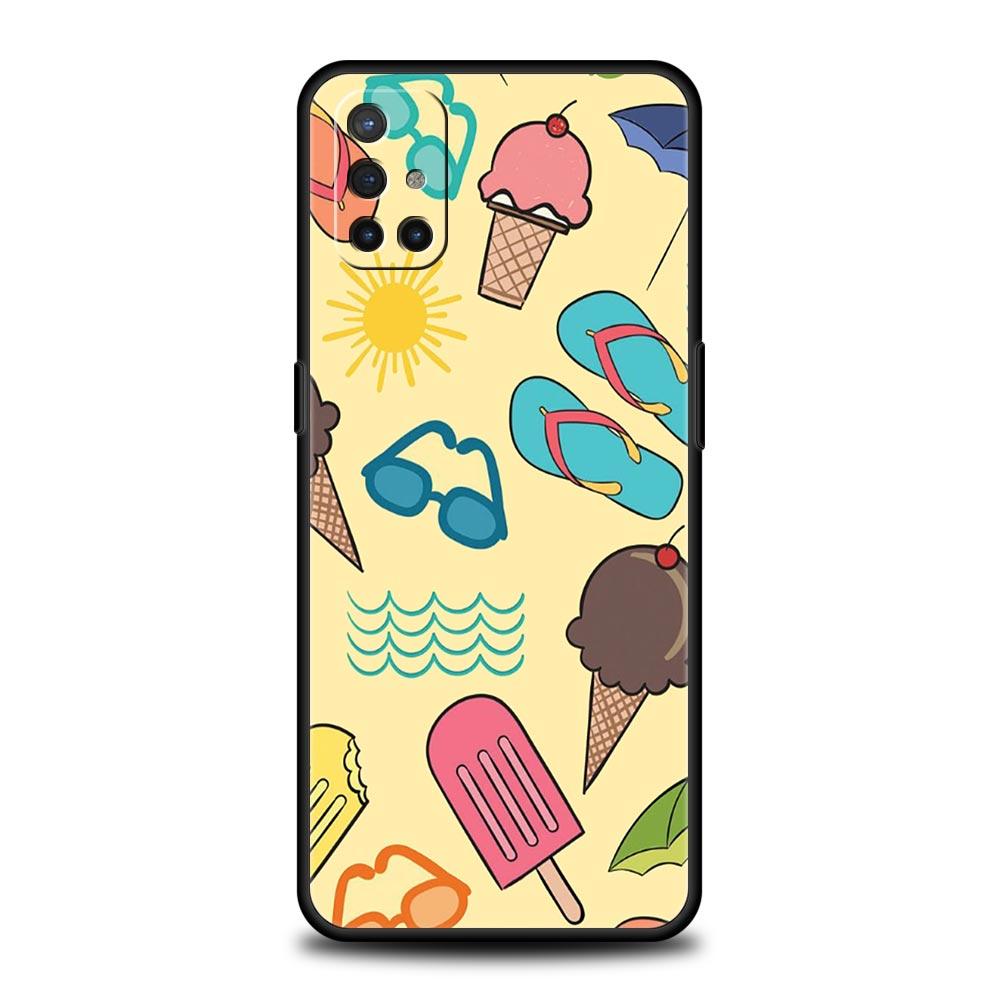 Fruit Juice Flower Pattern Phone Case For OnePlus 13 12 11 10 9 8 7T Pro 13R 12R 10R 9RT 8T Nord N200 2T CE 2 3 5G Lite Cover