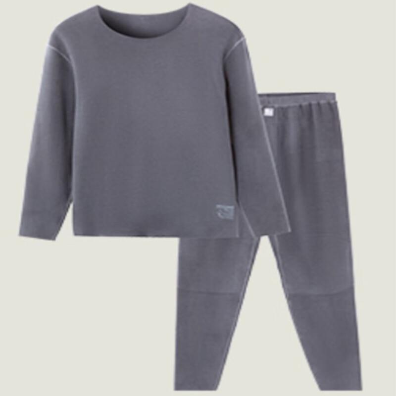 Hodo Men's Merino Wool Blend Thermal Round Neck Underwear Set EN511