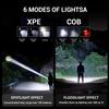Portable Led Flashlight USB Rechargeable Zoomable Torch Strong Light 6 Mode Tactical Lamp for Camping Fishing Emergency Lantern