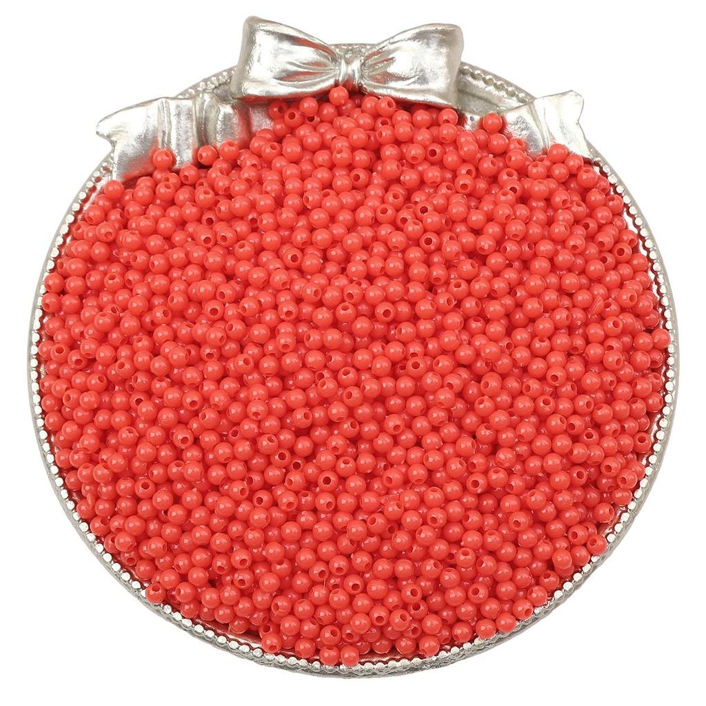 1800Pcs Acrylic Beads Solid Colored Round Loose Spacer Beads for Jewelry Making DIY Bracelets Necklace