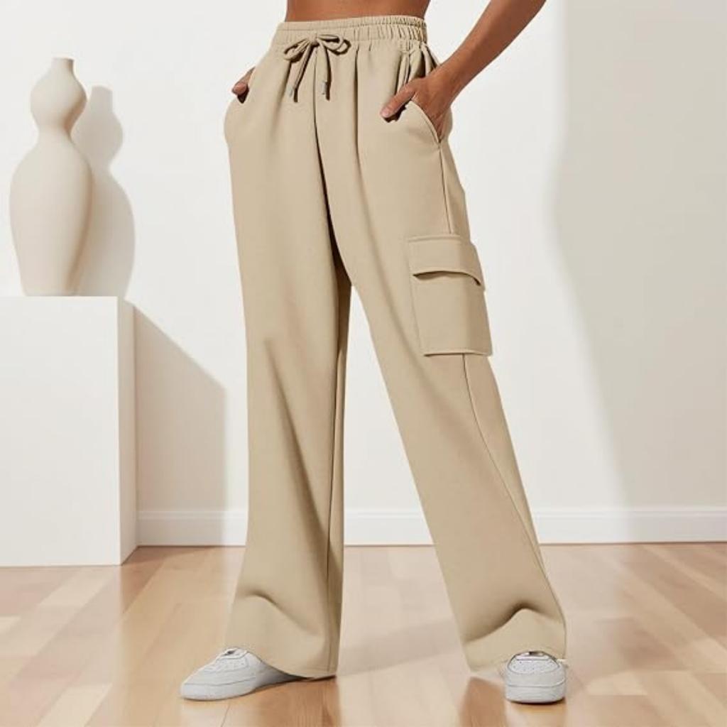 Cargo Sweatpants for Women Baggy Wide Leg High Waist Parachute Pants