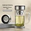 Double-Layer Glass Tea Cup with Handle