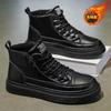 Winter velvet Martin boots men's shoes new versatile thickened warm short boots leather cotton shoes short boots