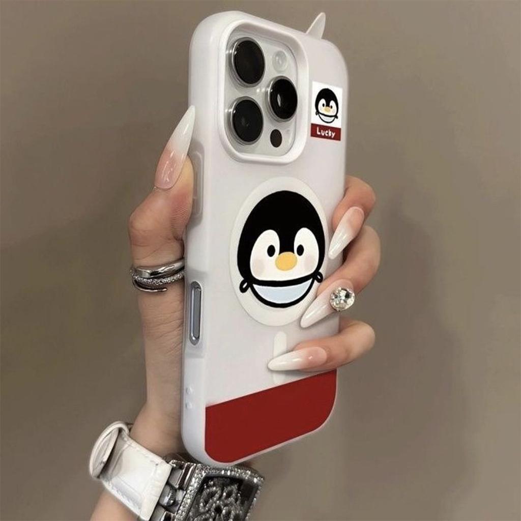 Magnetische Jelly Zwei-in-Eins Handyhülle Magsafe für Apple Mode Cartoon Handyhülle Mattierte Handy-Schutzhülle