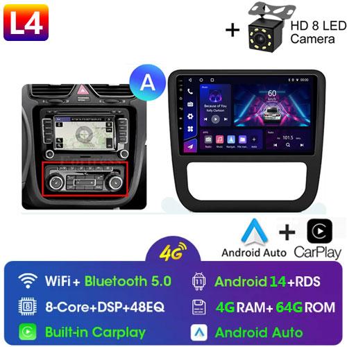 Fortress AI Voice Wireless CarPlay Android Auto Radio pentru Volkswagen Scirocco 2008-2013 4G Multimedia Auto GPS 2din radio auto