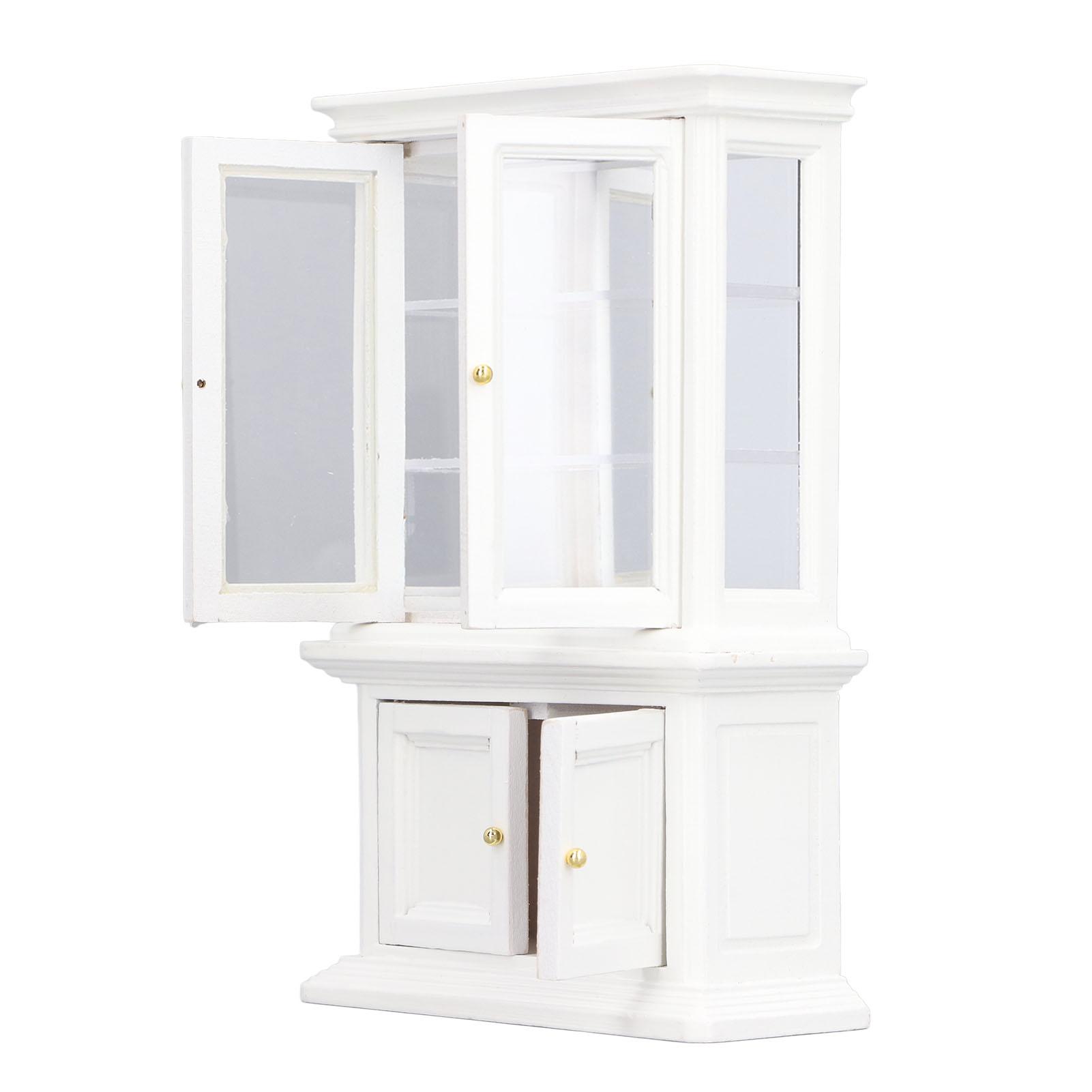 

1:12 Scale Miniature Bookshelf High Simulated Wooden Cabinet Display for Doll House Decoration