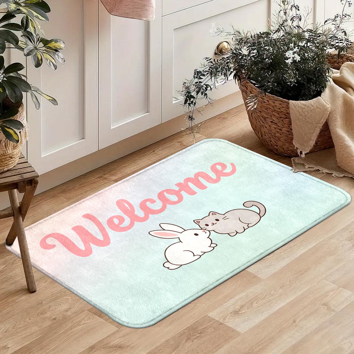 Flanellen Bosdier Vloermat, Antislip Absorberende Voetmat Bij de Entree, Vuilbestendig Tapijt Bij de Entree van de Woning 40x60cm