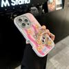 Flash Diamond Cat Labu Cloth Is Suitable for IPhone16promax Mobile Phone Case Apple 15pro All-inclusive 1413p Stand
