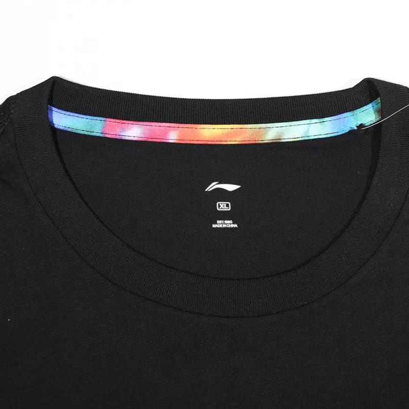 Li Ning Logo Letter Print Round Neck Pullover Short Sleeve T-Shirt Loose Fashion Versatile Shorts Casual Sports Set Unisex sets AHST791-1+YKSV147-2