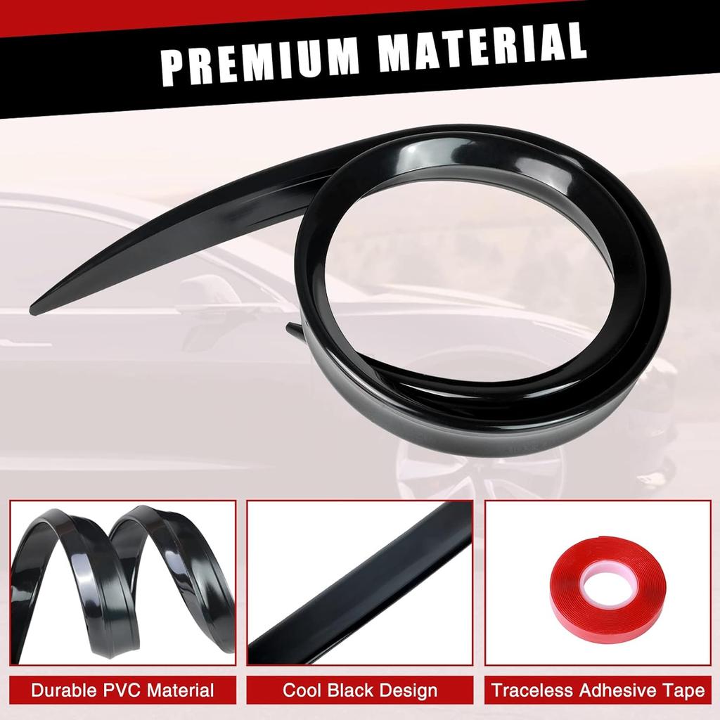 4Ft Universal Rear Spoiler For Cars: Gloss Black Universal Spoiler Wing For Trunk/Rear Window/Car Roof Joint For Tesla Honda Nissan Kia BMW And Most