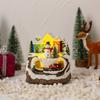 Christmas Glowing Music Snowhouse Christmas Resin Ornament Rotating Statue Desktop Decoration Christmas New Year Gift Kids Gift