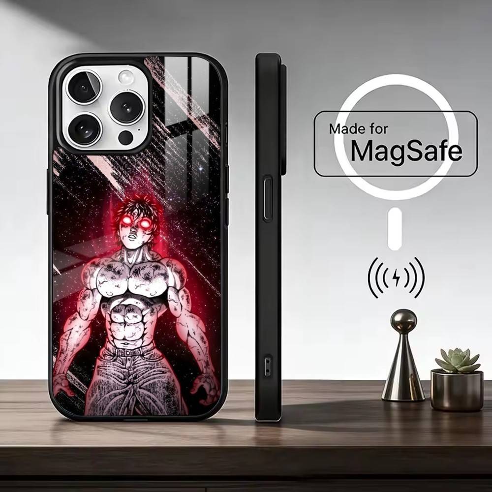 C-Comic H-Hanma B-Baki   Phone Case For iPhone17,16,15,14,13,12,11 Plus,Pro Max Magnetic For Magsafe Wireless Charging