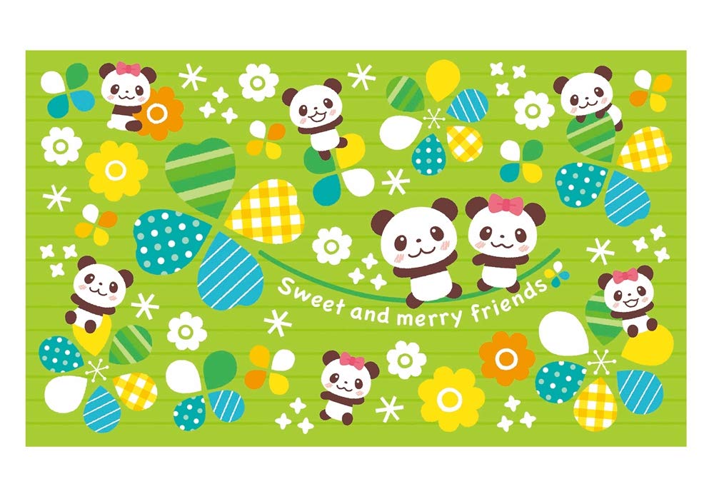 Torne leisure Runrun Panda Clover design Japanese-made mat/excursion mat, single-seater, 100x60cm,