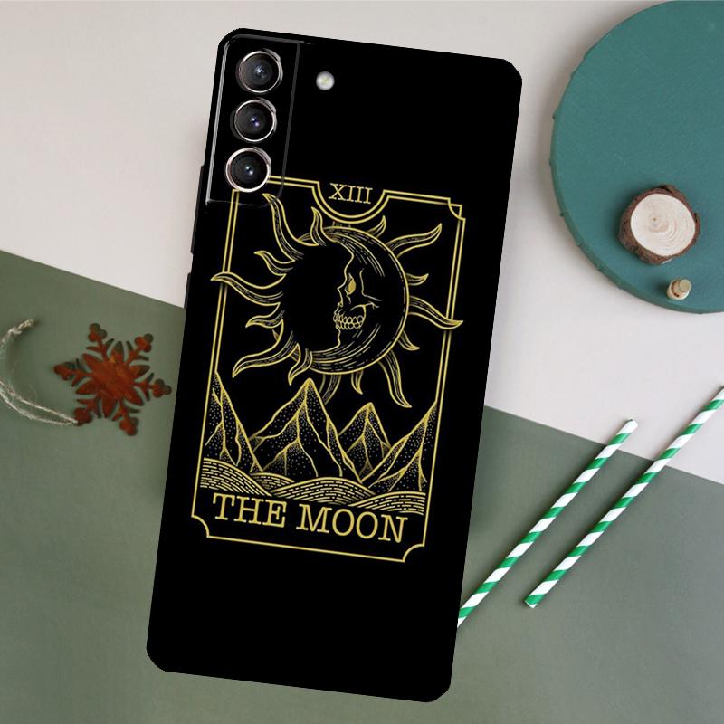 Tarot Moon Phone Case For Samsung Galaxy S25 S26 Ultra S20 S21 S22 S23 S24 Plus S10 S25 FE Back Cover