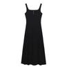 Black inner suspender dress women's summer pure desire little mother skirt texture advanced sense a word long dress sleeveless skirt