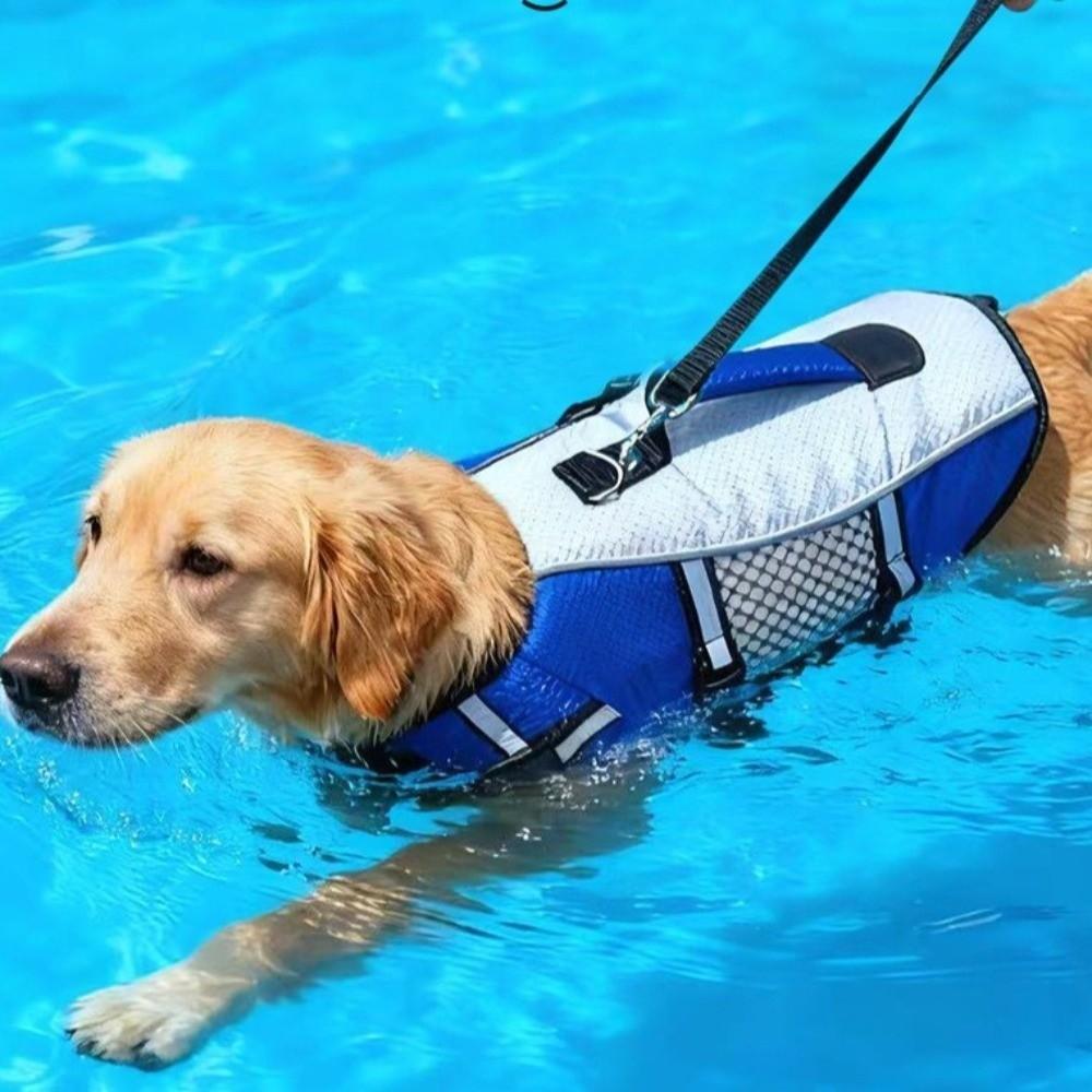 Reflective Dog Life Jacket Breathable Pet Life Preserver Dog Surfing Clothes  Outdoor Beach
