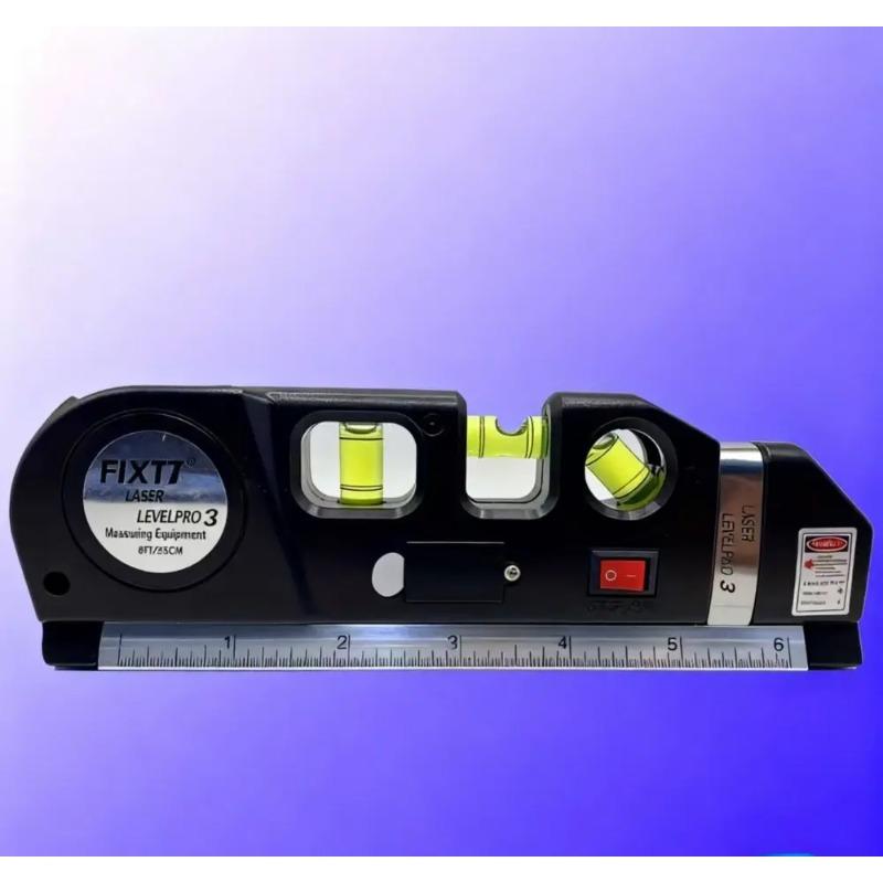 New Easy to Use Laser Level Line Tool Multipurpose Laser Level Kit Standard Cross Line Lase 8 Feet Measure Tape Ruler