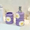 410ml creative daisy lotion separately bottled household toilet bathroom press type shower gel hand sanitizer bottle ceramic