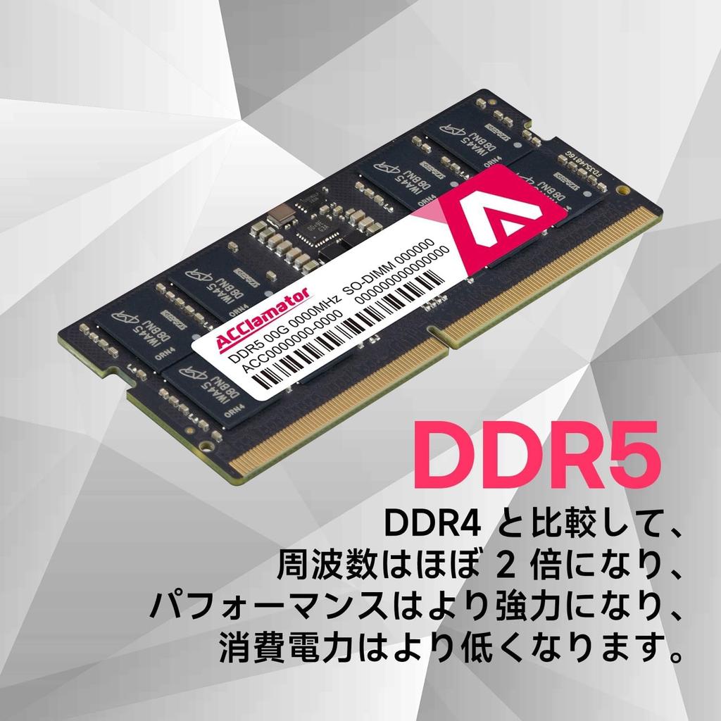 DDR5 Computer Memory SODIMM 262pin Laptop x Acclamator 32GB-5600MHz Laptop/Mini 1.1V Memory(16GB 2)
