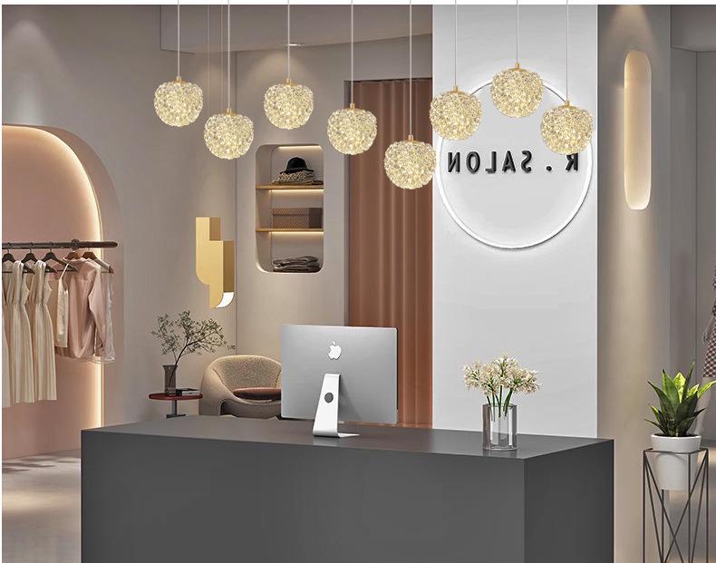 Luxury Crystal Pendant Light: Elegant Wrought Iron Hallway & Entrance Wall Lamp