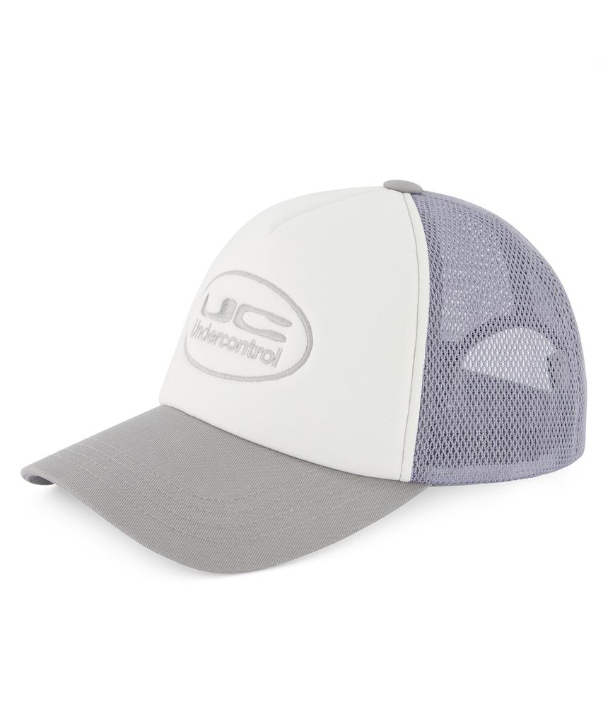 Eondeokeonteulol Summer Mesh Sunblock Logo Color Block Ball Cap Unisex Baseball Cap Uc Circle / Mesh Trucker B B / P Grey