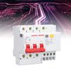 Residual Current Circuit Breaker 3P+N Miniature Circuits Breakers DIN Rail Mount AC 400V