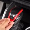 Red&Carbon fiber Gear Shift Knob Cover Trim 1pcs For Toyota Highlander -2025