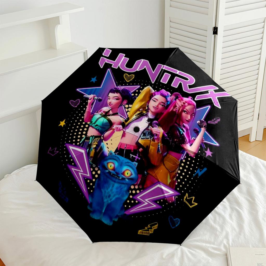 1pc Kpop Automatic Umbrella Compact Durable 8 Rib Design Compact Design All Season Travel Fashion Lovers Perfect Gift Valentine's Wedding Birthday