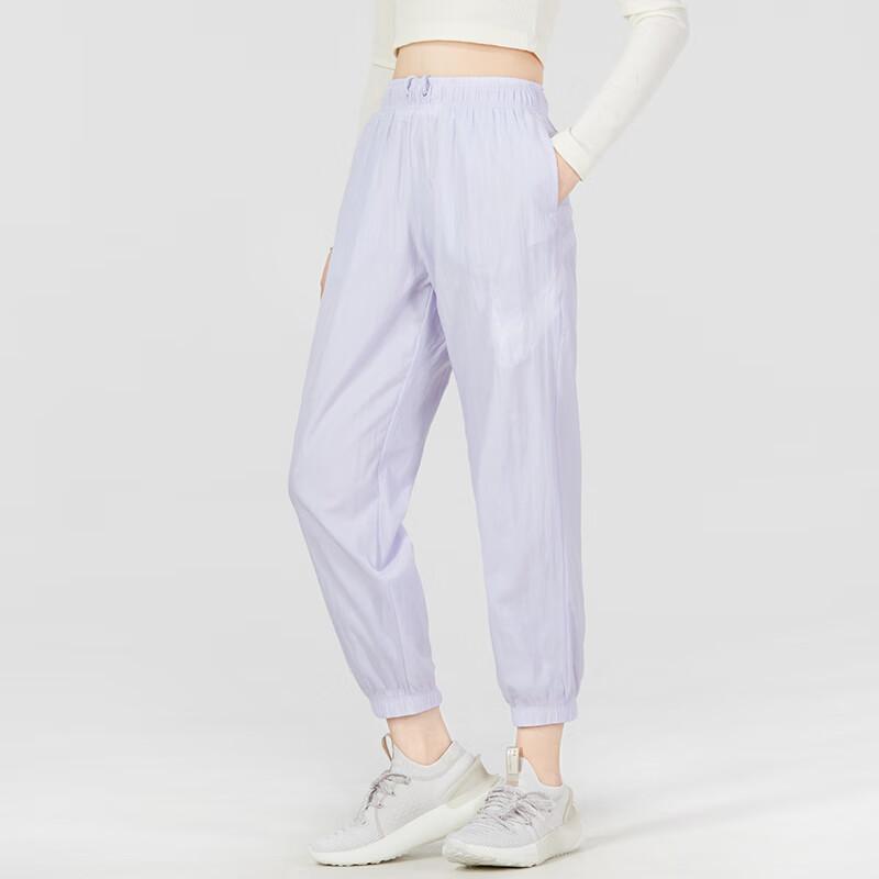 Nike Jednokolorowe Spodnie Sportowe z Troczkami Damskie Fioletowe DM6184-536