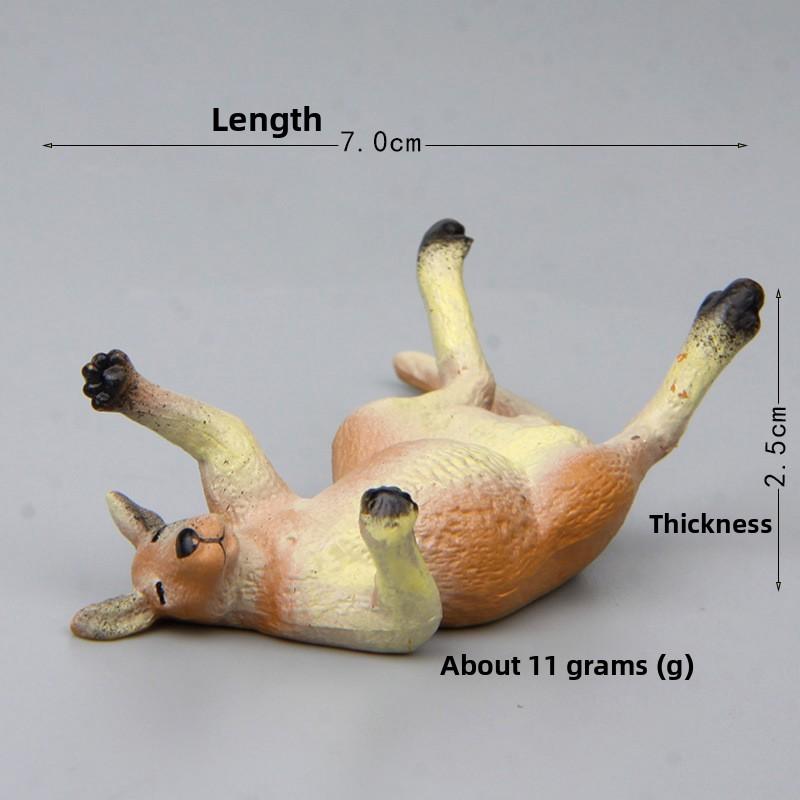 Cute Sleeping Tiger Shiba Inu Rabbit Cat Kangaroo Animal Mini Model Ornament For Office And Collection