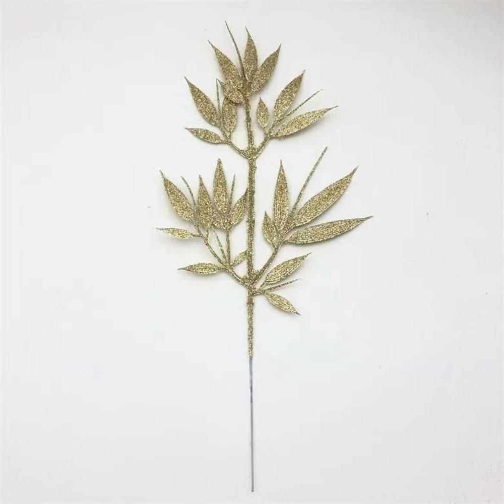 Extended Gold Powder Bamboo Christmas Flower Tree Decoration Picture Frame Dress Mask Scene Layout Plastic Gold Leaf