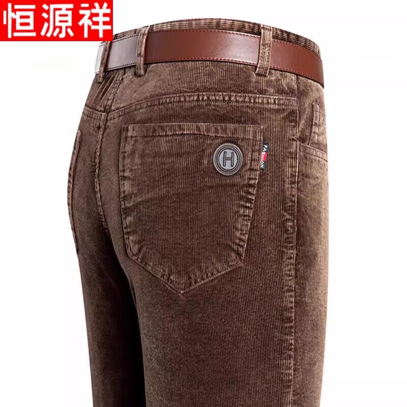 Мужские вельветовые прямые повседневные брюки Hengyuanxiang 37