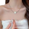 Light Luxury Exquisite Niche Design Sense Dripping Oil Flower Pendant Necklace Women'S Fashion Temperament High Sense Collarbone Chain